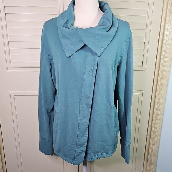Jacket Casual Lightweight By Eddie Bauer Blue 65 Percent Cotton Size XL - Picture 1 of 7